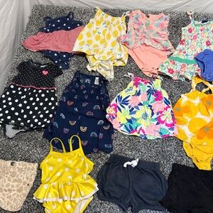 6-9 mo baby girl summer Colorful Baby Romper and Dress Set